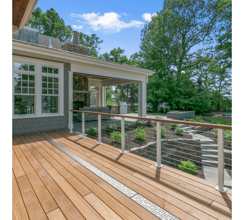 Лоток водовідвідний з нержавіючої сталі Balcony з решіткою перфорованою