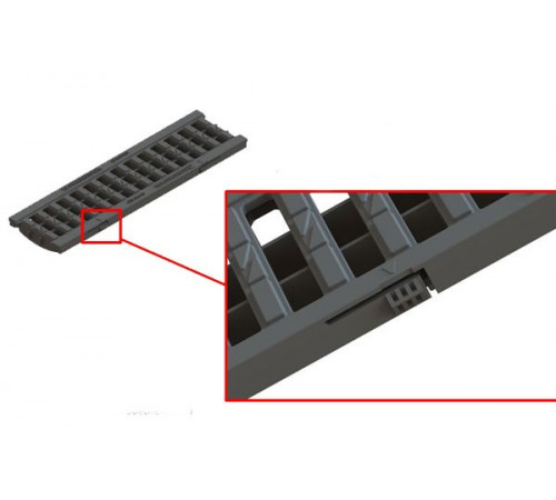 Решітка Base DN100 пластикова чарункова A15 високий борт
