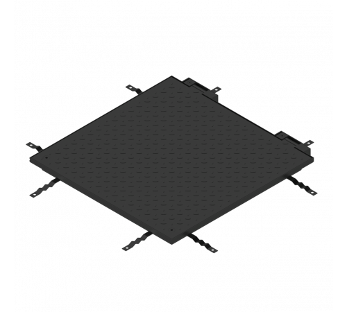 Люк технологічний відкидний сталевий Pro 600x600 Plate B125 фарбований чорний 936226-BK