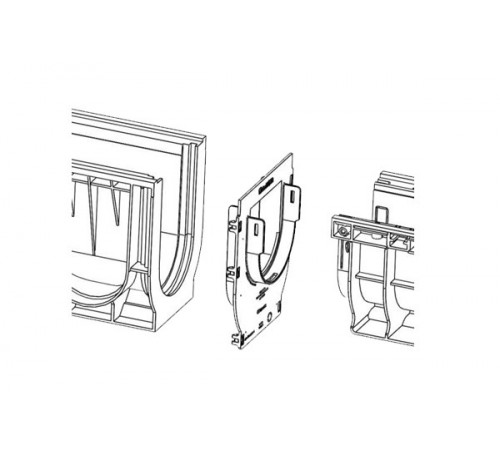 Перехідник пластиковий для лотків Base DN100 H150 і H200 пластикових