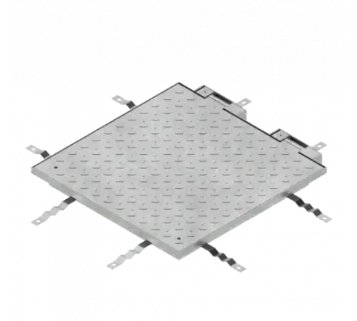 Люк технологічний відкидний сталевий оцинкований Base 600x600 Plate A15