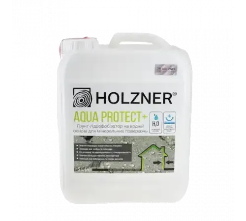 Грунт гідрофобізатор для мінеральних поверхонь Holzner AQUA PROTECT+ 5L